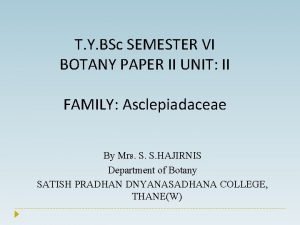 T Y BSc SEMESTER VI BOTANY PAPER II