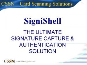 Card scanning solutions