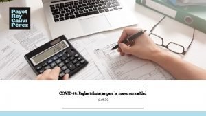 COVID19 Reglas tributarias para la nueva normalidad 13