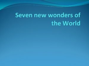 Taj mahal seven wonders