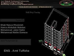 Multi Story Housing Prepared By Ehab Hamza Khzemieh