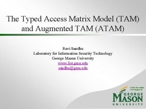 Access matrix model
