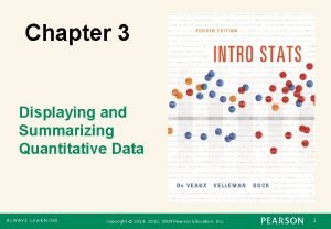 Chapter 3 displaying and summarizing quantitative data
