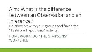 Differentiate between observations and inferences.