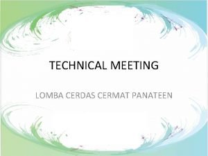 Peraturan lomba cerdas cermat sd