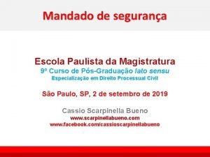 Mandado de segurana Escola Paulista da Magistratura 9