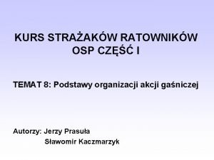 Teren pozaru dzielimy na Teren pozaru dzielimy na