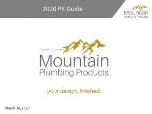 2020 PK Guide March 26 2020 Kitchen Sink