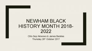 Newham black history month