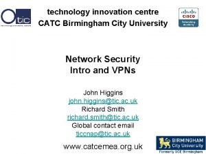 technology innovation centre CATC Birmingham City University Network