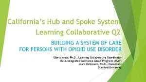 Californias Hub and Spoke System Learning Collaborative Q
