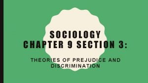 Theories of prejudice sociology