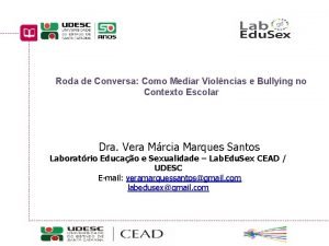 Roda de Conversa Como Mediar Violncias e Bullying