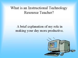 Instructional resource teacher