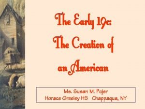 Ms Susan M Pojer Horace Greeley HS Chappaqua