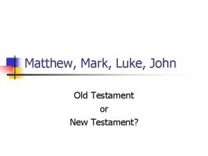John old or new testament