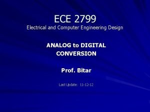 ECE 2799 Electrical and Computer Engineering Design ANALOG