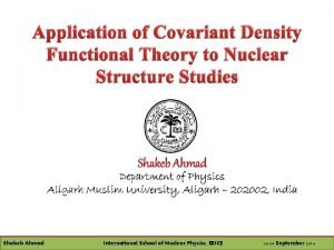 Application of Covariant Density Functional Theory to Nuclear