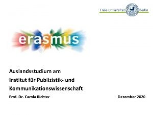 Beispielbild Auslandsstudium am Institut fr Publizistik und Kommunikationswissenschaft