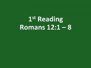 Roman 12:1-8