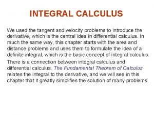 Integral calculus formulas