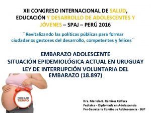XII CONGRESO INTERNACIONAL DE SALUD EDUCACIN Y DESARROLLO