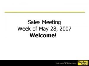 Sales meeting