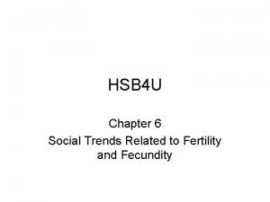 HSB 4 U Chapter 6 Social Trends Related