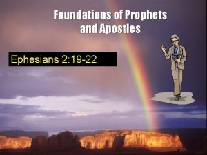 Foundation of apostles and prophets