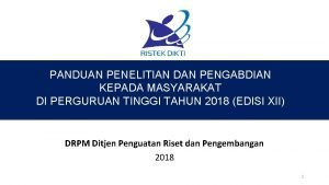 PANDUAN PENELITIAN DAN PENGABDIAN KEPADA MASYARAKAT DI PERGURUAN