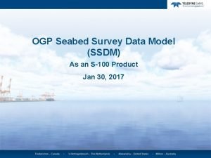 Seabed survey data model