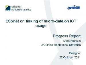 ESSnet on linking of microdata on ICT usage