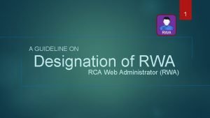 Rwa designation