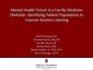 Mental Health Trends in a Family Medicine Clerkship