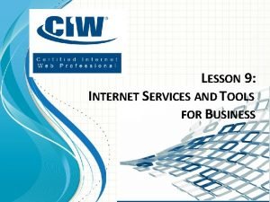 Internet services and tools