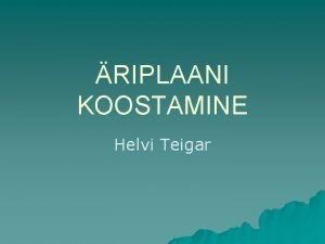 äriplaani koostamise juhend