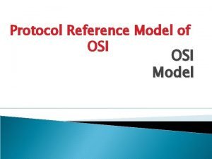 Conclusion of osi model