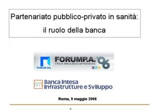 Partenariato pubblicoprivato in sanit il ruolo della banca