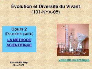 volution et Diversit du Vivant 101 NYA05 Cours