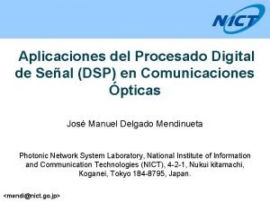 Aplicaciones del Procesado Digital de Seal DSP en