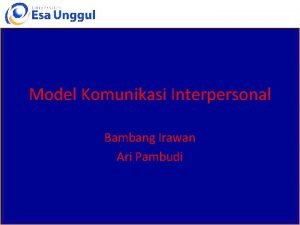 Model komunikasi leary