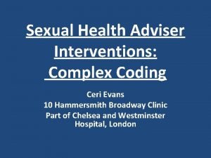 Sexual health adviser