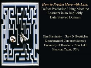 How to Predict More with Less Defect Prediction