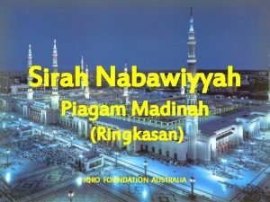 Piagam madinah Piagam madinah