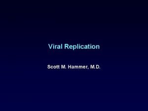 Viral Replication Scott M Hammer M D Viral