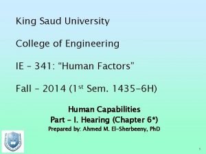 King Saud University College of Engineering IE 341