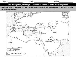 Unit 2 geography challenge