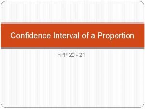 Confidence interval for sample proportion