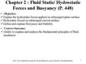 Chapter 2 Fluid Static Hydrostatic Forces and Buoyancy