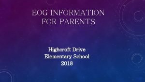 Highcroft drive elementary